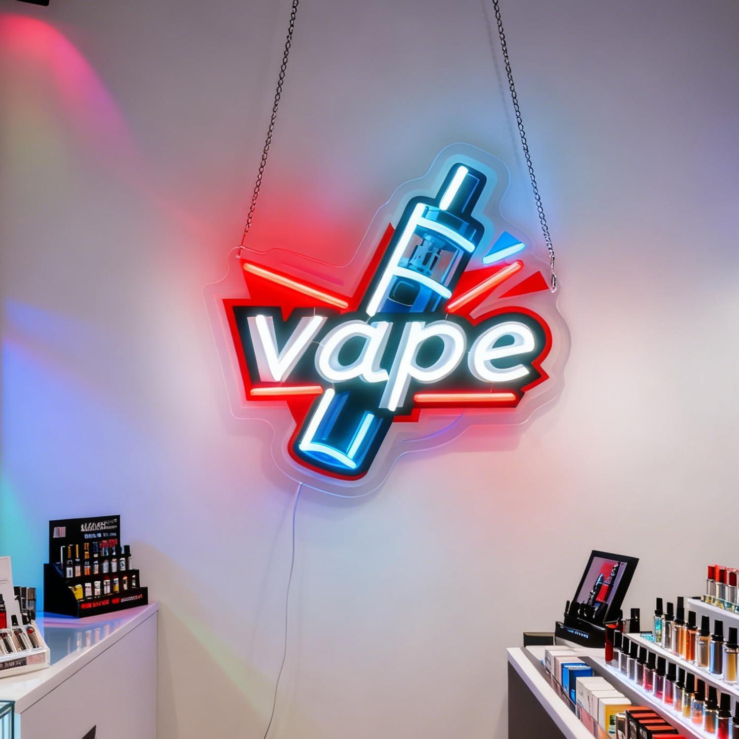 Vaping Store - Enseigne néon LED USB à intensité