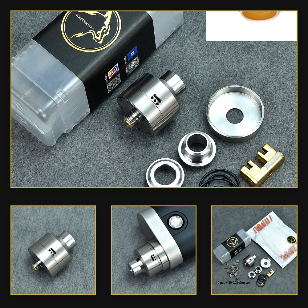 Accessories For Vaping - Atomiseur Wolfcoolvape Nisshoku RDA pour vapotage