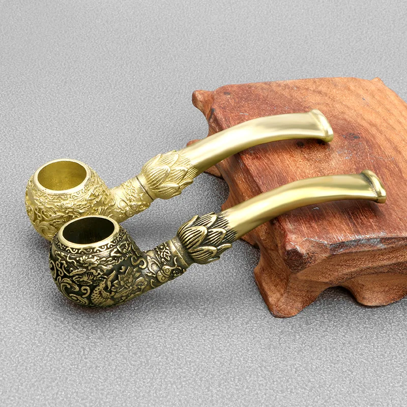 Pipe en laiton Antique sculpté - Vape Decoration avis et prix